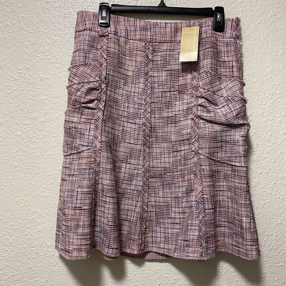 To the max skirt Medium M 6 purple pink pockets layered Tweeted an